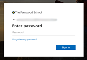 The Fernwood Hub password entry The Fernwood Hub password entry